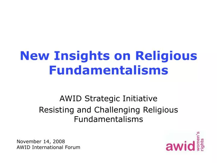 new insights on religious fundamentalisms