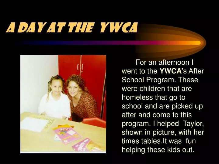 a day at the ywca