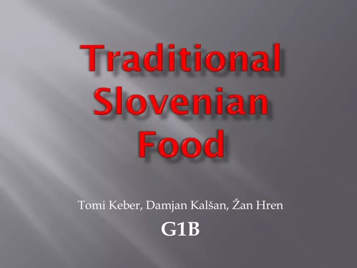 traditional slovenian food