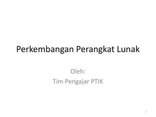 perkembangan perangkat lunak
