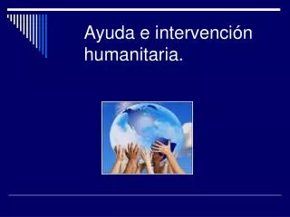 ayuda e intervenci n humanitaria