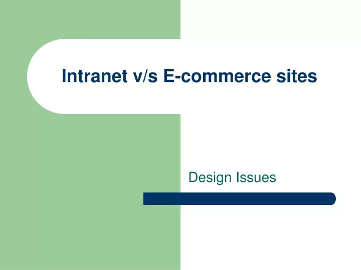 intranet v s e commerce sites