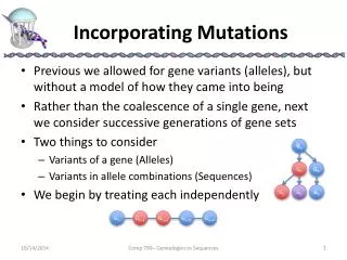 Incorporating Mutations