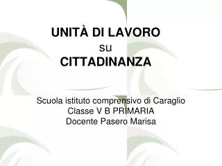 unit di lavoro su cittadinanza