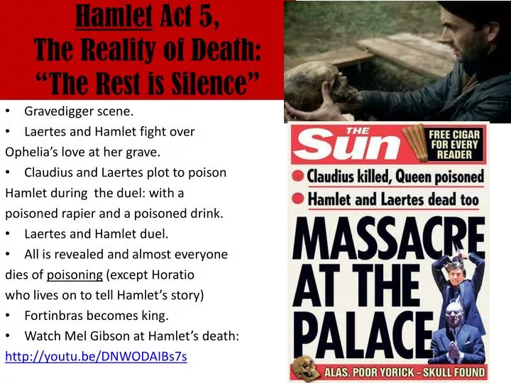 hamlet act 5 the reality of death the rest is silence