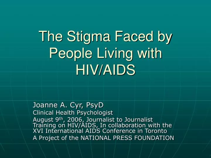 the stigma faced by people living with hiv aids
