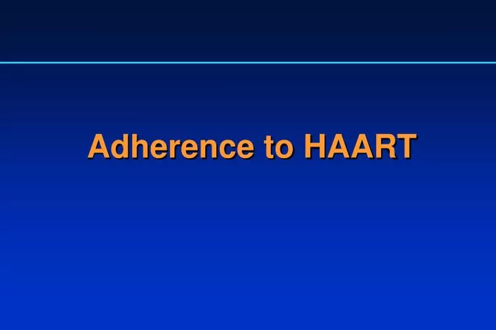 adherence to haart