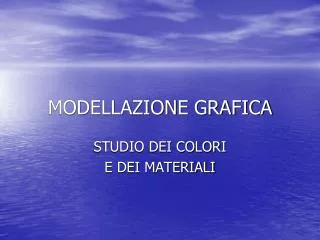 modellazione grafica