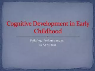 cognitive development in early childhood