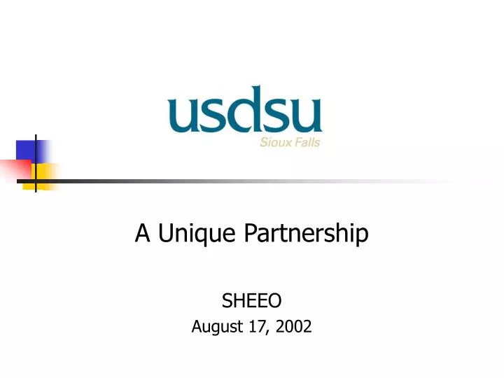 a unique partnership sheeo august 17 2002