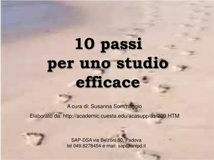 10 passi per uno studio efficace