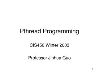 Pthread Programming