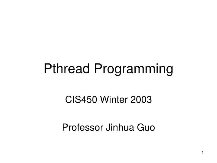 pthread programming