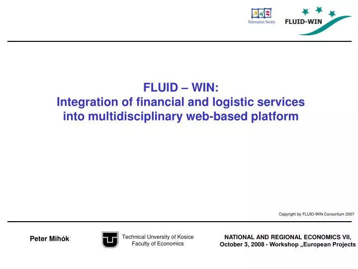 fluid win integration of financial and logistic services into multidisciplinary web based platform