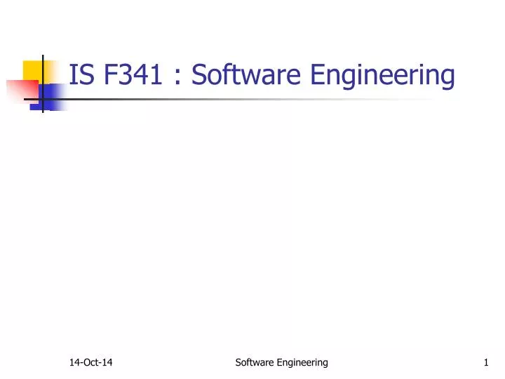 is f341 software engineering