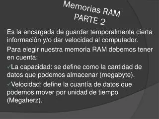 memorias ram parte 2