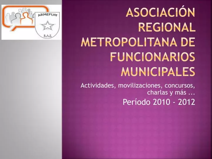 asociaci n regional metropolitana de funcionarios municipales