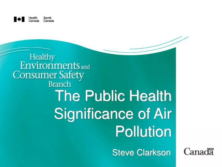 the public health significance of air pollution