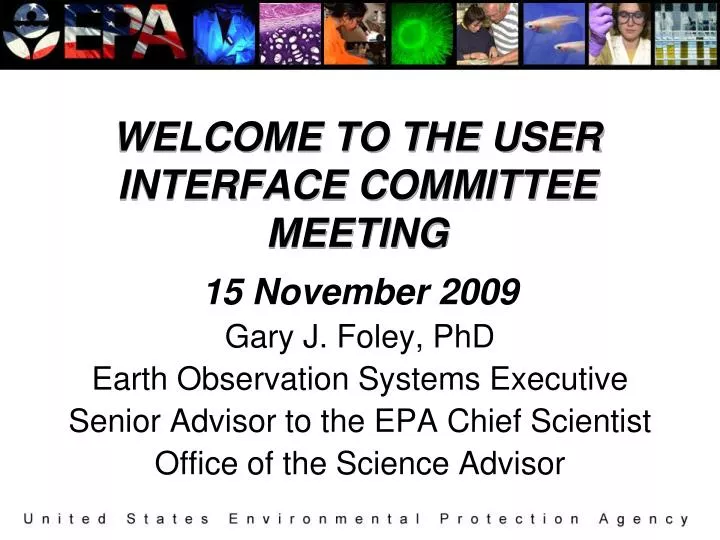 welcome to the user interface committee meeting