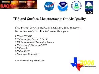 TES and Surface Measurements for Air Quality