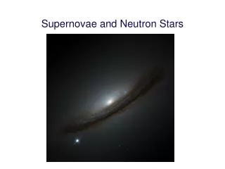 Supernovae and Neutron Stars