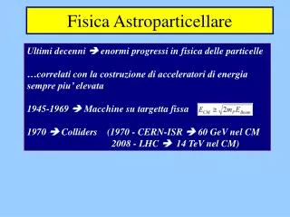fisica astroparticellare