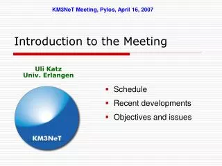 Introduction to the Meeting