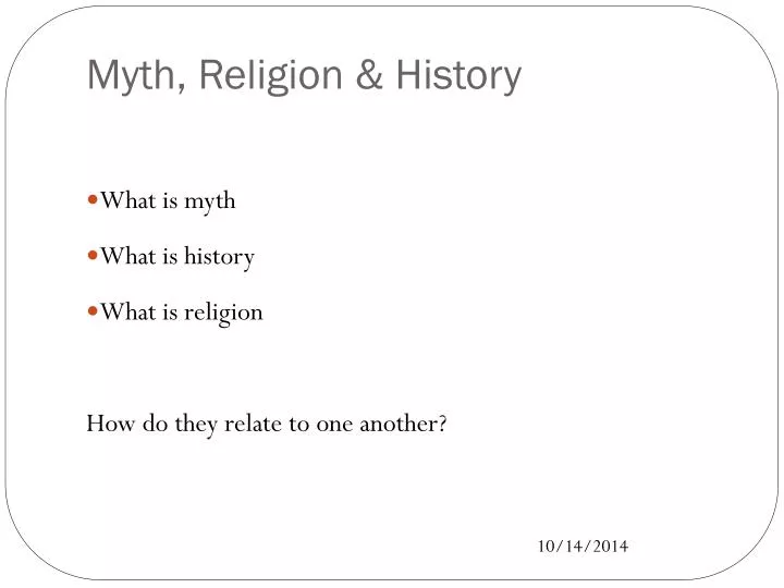 myth religion history