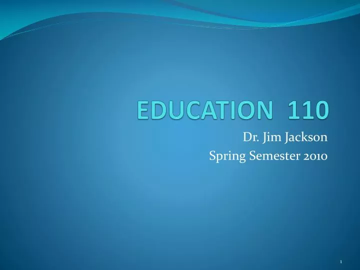 education 110