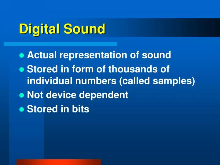 digital sound