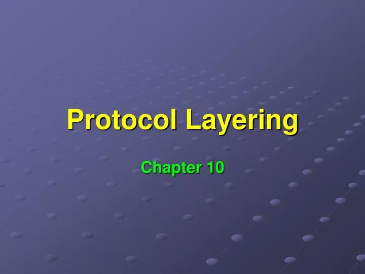 protocol layering