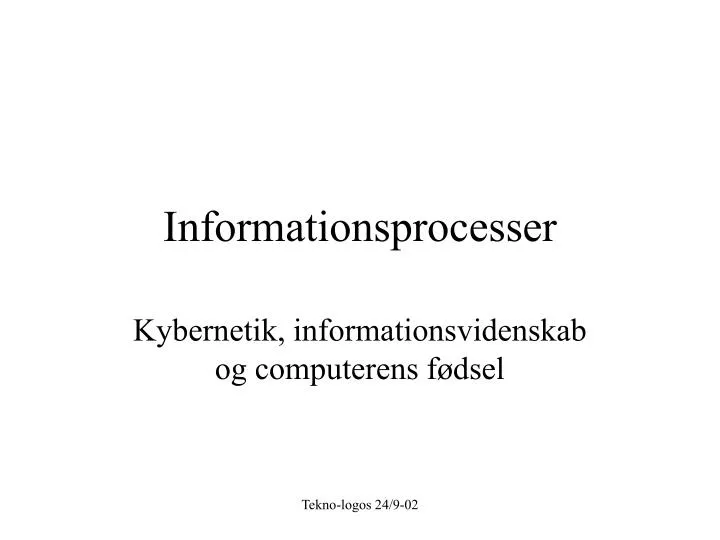 informationsprocesser