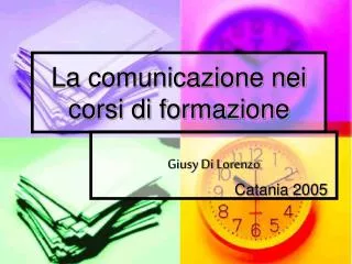 la comunicazione nei corsi di formazione