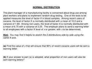 NORMAL DISTRIBUTION