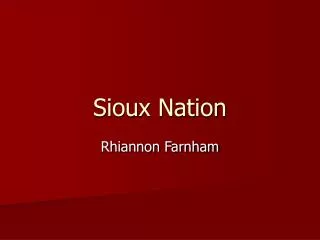 Sioux Nation