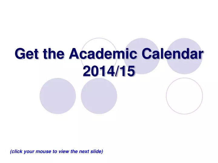 get the academic calendar 2014 15