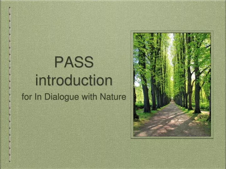 pass introduction