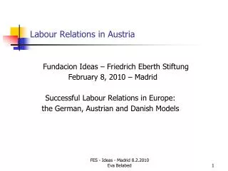 Labour Relations in Austria
