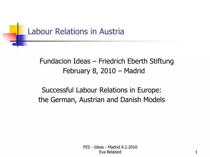 labour relations in austria