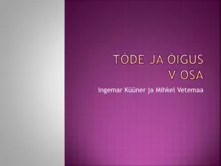 t de ja igus v osa
