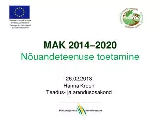 mak 2014 2020 n uandeteenuse toetamine