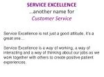 SERVICE EXCELLENCE …another name for Customer Service - slide 1