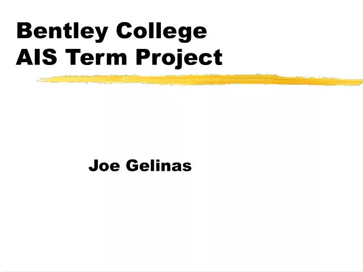 bentley college ais term project