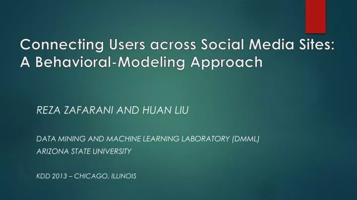 connecting users across social media sites a behavioral modeling approach