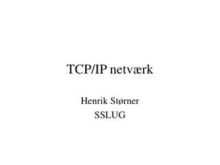 tcp ip netv rk