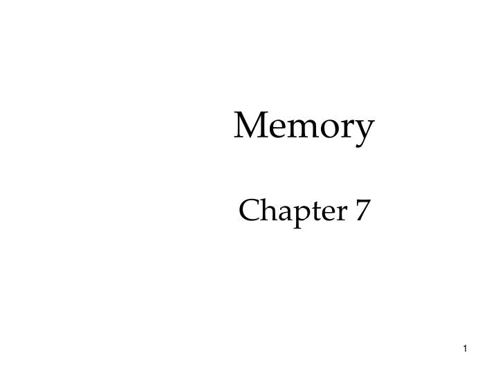 memory chapter 7
