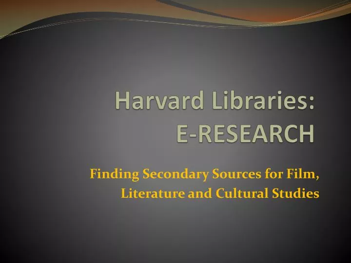harvard libraries e research