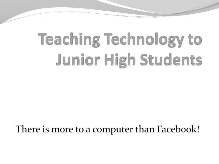 teaching technology to junior high students