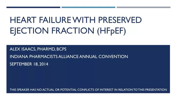 heart failure with preserved ejection fraction hf p ef