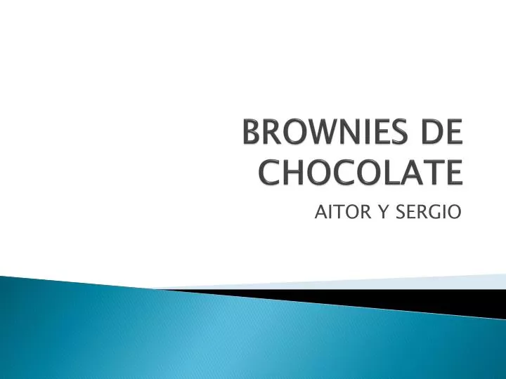 brownies de chocolate